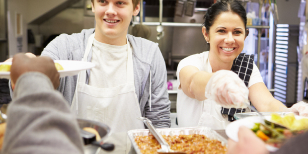 web3-man-woman-homeless-shelter-meals-serving-volunteering-shutterstock
